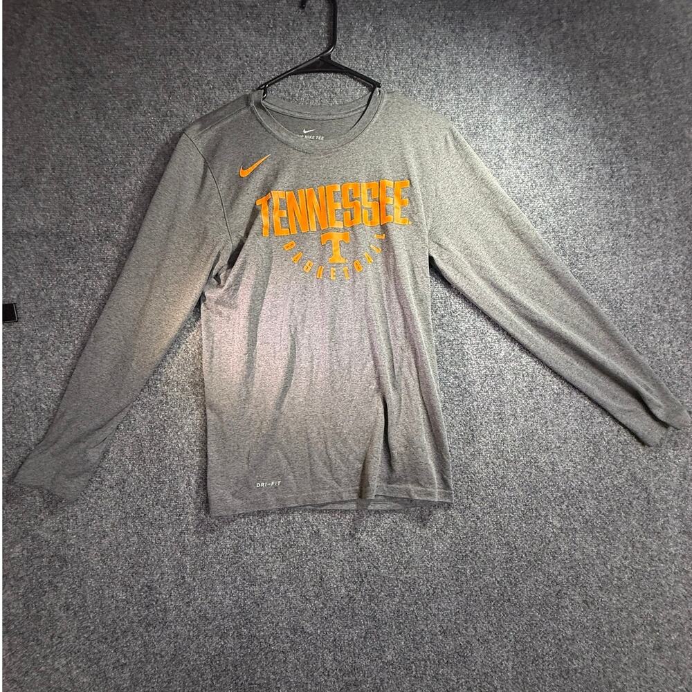 Nike Tennessee Volunteers Basketball Dri-FIT Gray Long Sleeve Shirt Size Small